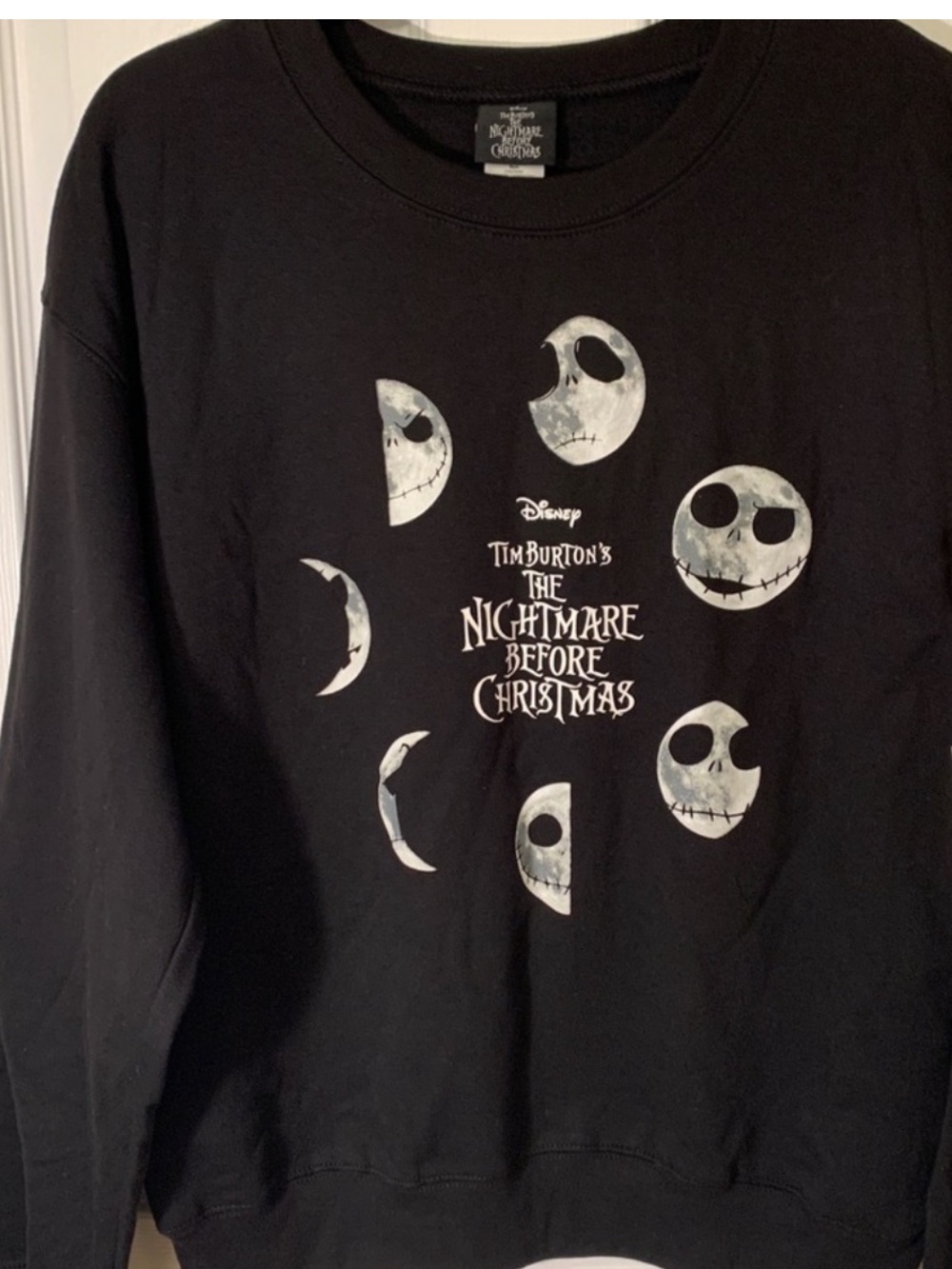 Nightmare Before Christmas Jack Moon Phases pullover sweatshirt medium